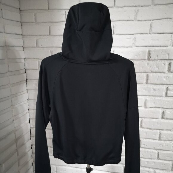 Diadora Luxe Collection Ladies Size Small Black Scuba Style Hoodie - Picture 2 of 11